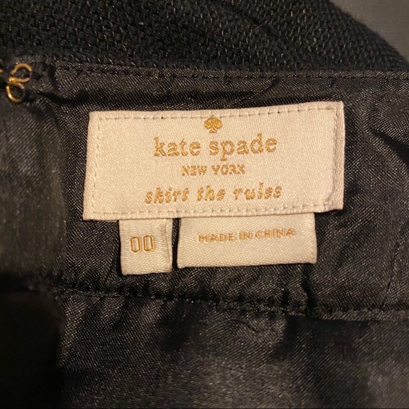 KATE SPADE BLACK AZTEC PATTERN SKIRT - Picture 5 of 6